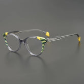 Gulay Vintage Stripe Cat Eye Acetate Frame Cat Eye Frames Southood Gray
